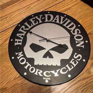 Harley-Davidson®  Willie G Skull Logo Bulova Wall Clock RARE‼️OBSOLETE‼️